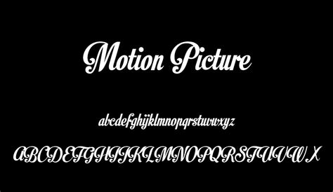 uvf motion picture font