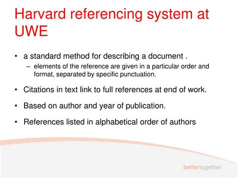 Uwe Harvard Referencing
