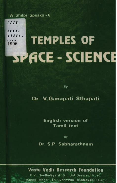 Full Download V Ganapati Sthapati Temples Of Space Science 