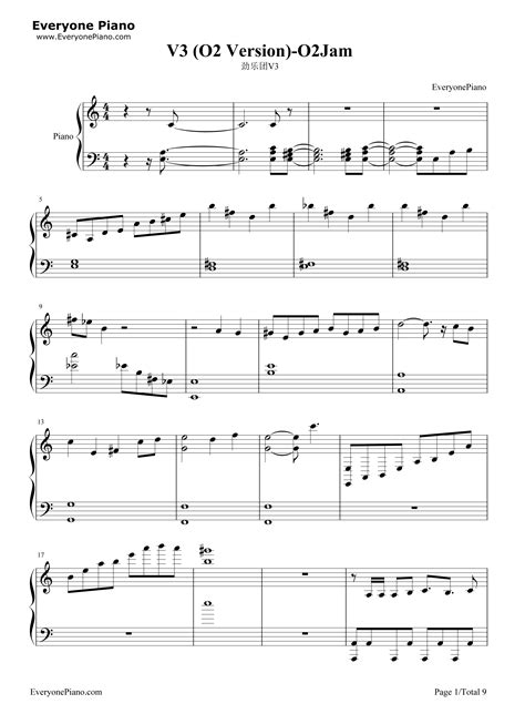 v3 piano music sheet o2jam