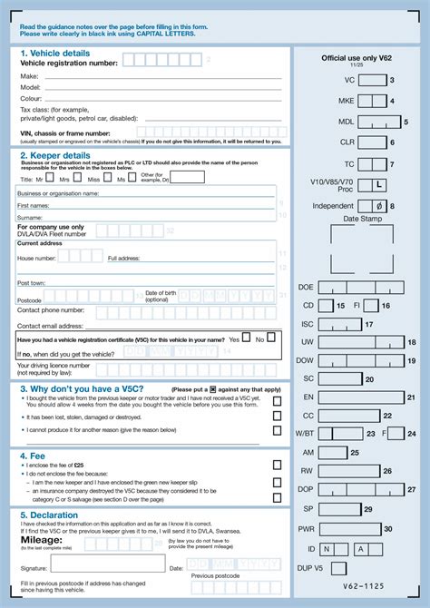 V62 Form Online