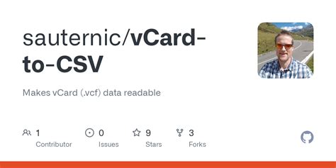 vCard to CSV - Github