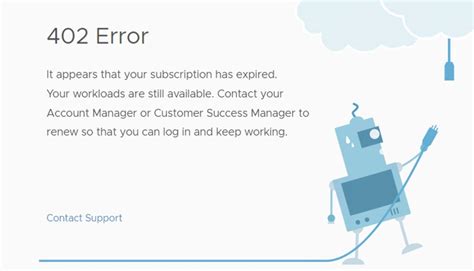 vRA 8 – Error 402: Subscription Expired