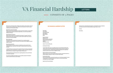 Va Hardship Letter Example