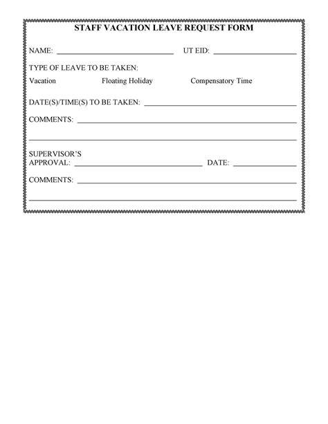 vacation leave request form employee professionals