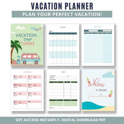 vacation planning calendar template 2014