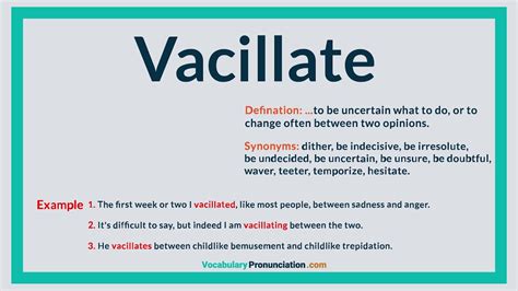 Vacillate Meaning
