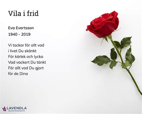 vacker vers till begravning