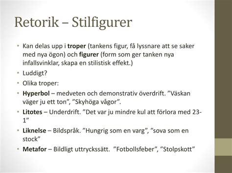 vad är stilfigurer exempel