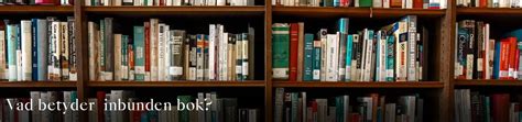 vad betyder inbunden