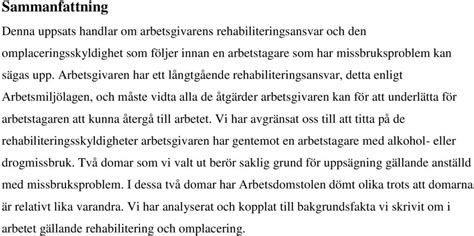 vad räknas som saklig grund för uppsägning