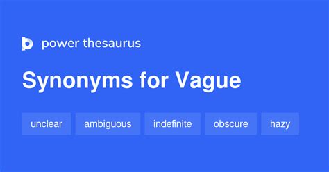 Vague Synonym