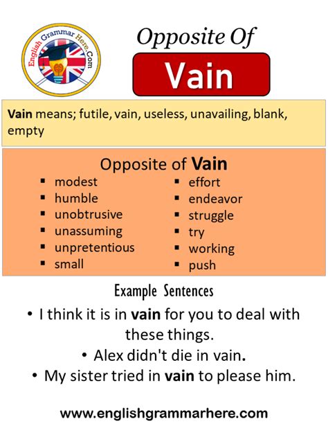 Vain Antonym