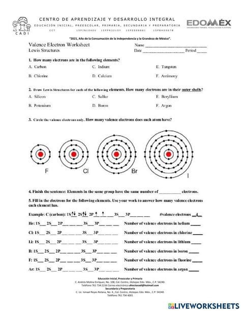 valence electron activities for middle school