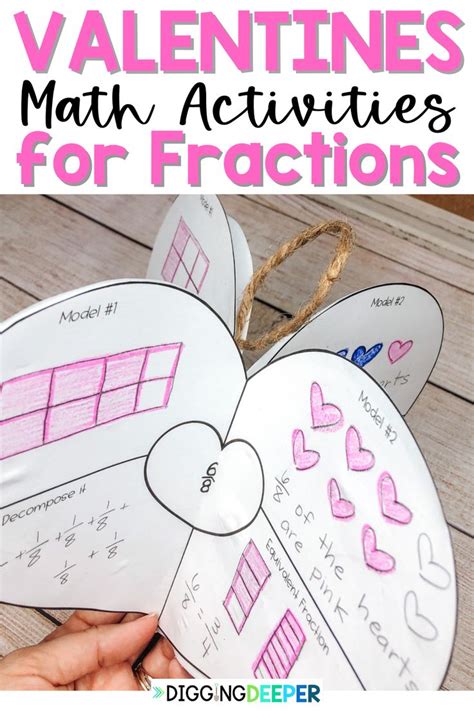 Valentine Fraction Math Activities Math Fraction Activities - Math Fraction Activities