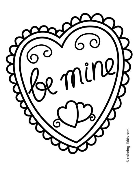 Valentine Heart Coloring Pages Be Mine Be Mine Coloring Pages - Be Mine Coloring Pages
