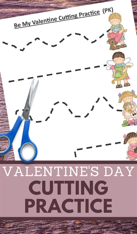 Valentine Preschool Cutting Practice Printable Worksheets Preschool Cutting Practice Worksheets - Preschool Cutting Practice Worksheets