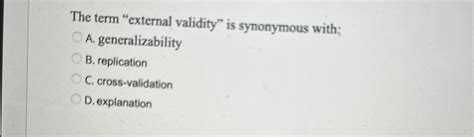 Validity Synonymous With