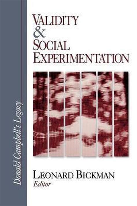 Read Online Validity And Social Experimentation Donald Campbellaposs Legacy 