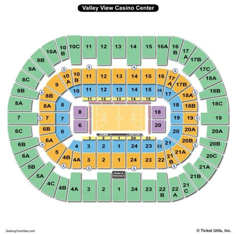 valley view casino virtual seating chart