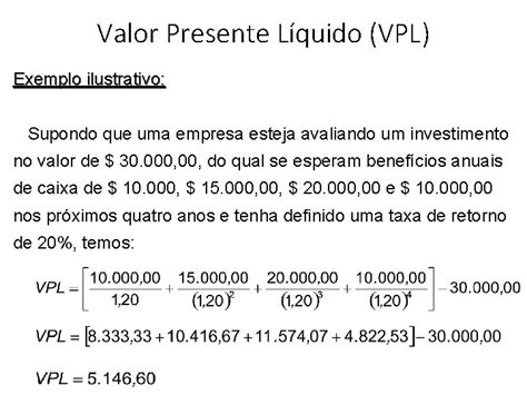 Valor Presente Líquido