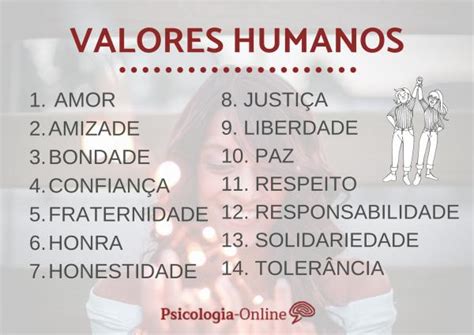 Valores Humanos Exemplos