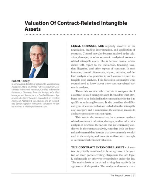Full Download Valuation Of Contract Related Intangible Assets 