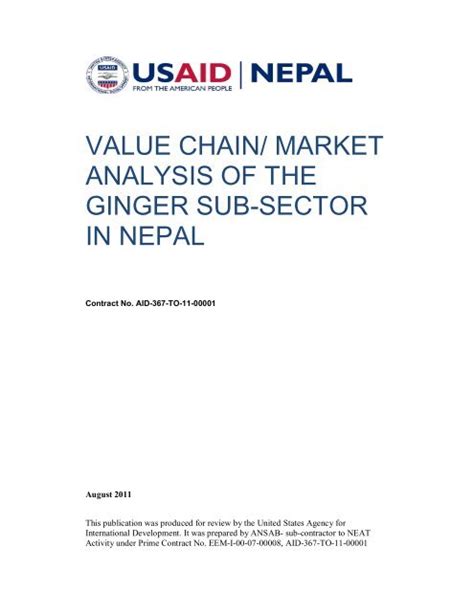 Full Download Value Chain Market Analysis Of The Ginger Sub Sector In Nepal 
