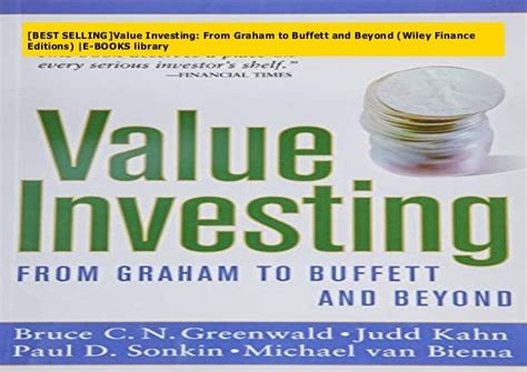 Read Online Value Investing From Graham To Buffett And Beyond Wiley Finance Editions 