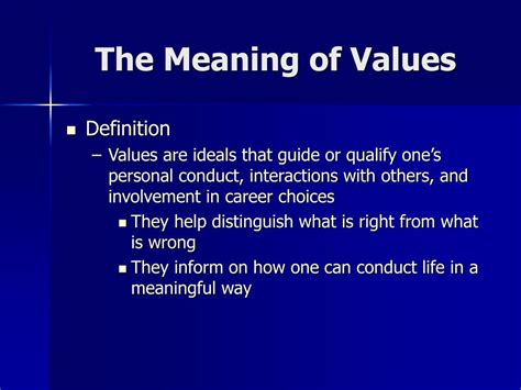 values meaning