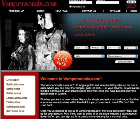 vampire dating site uk