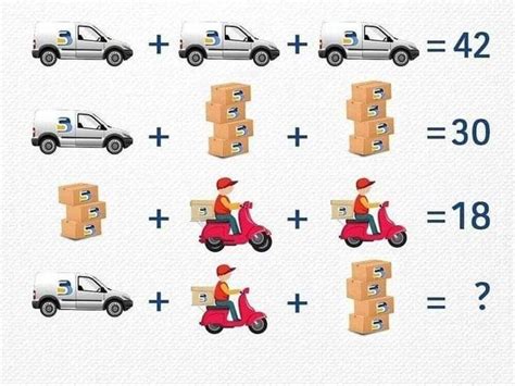 Van Parcel Scooter Maths Puzzle With Answer Forward Scooter Math - Scooter Math