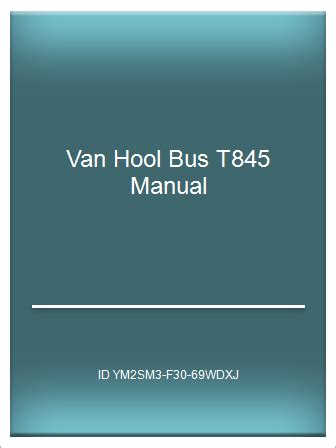 Download Van Hool Bus T845 Manual 