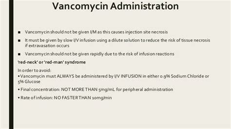 Vancomycin Nursing Considerations