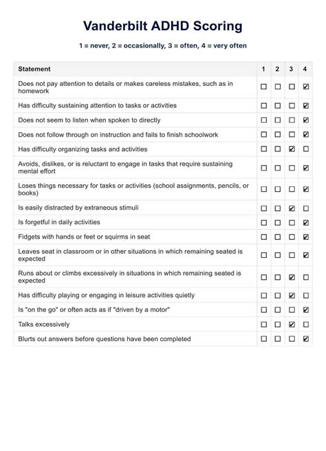 Vanderbilt Adhd Assessment