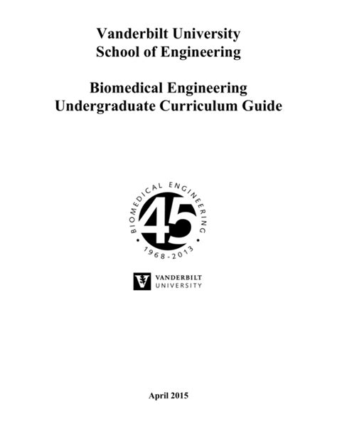 Vanderbilt Bme Undergrad
