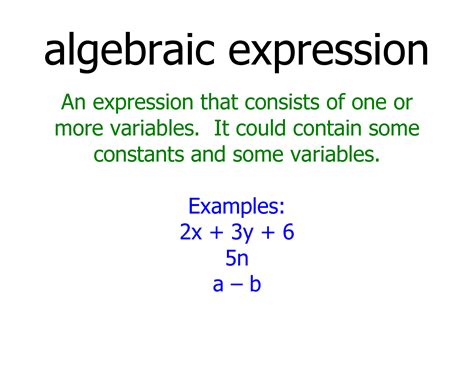 Variables Expression Basics Writing Expressions With Variables - Writing Expressions With Variables