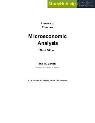 Download Varian Microeconomic Analysis Answers To Exercises 