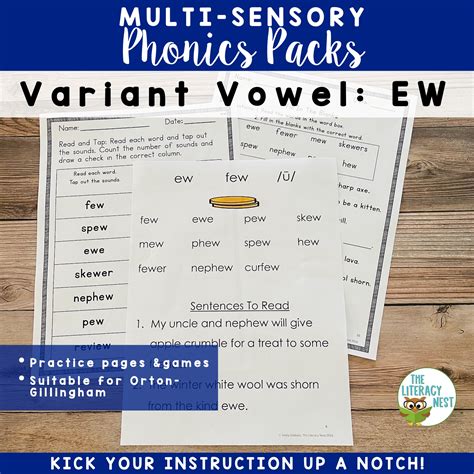 Variant Vowel Lesson Plans
