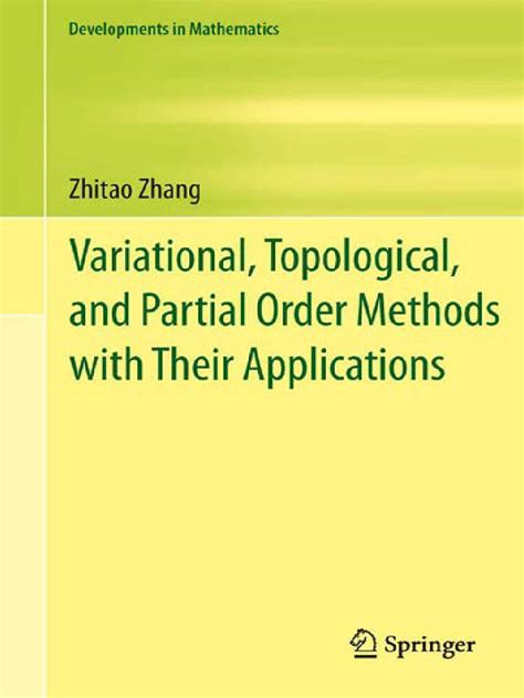 Variational And Topological Methods In The Study Of Nonlinear Phenomena Progress In Nonlinear Differential Equations And Their Applications