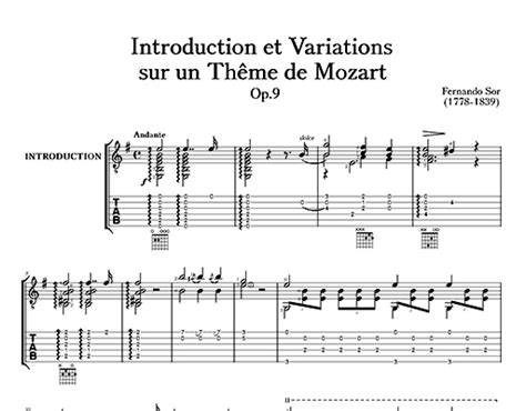 variations sur un tha me espagnol