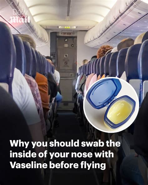 vaseline in nostrils before flying