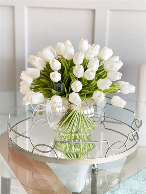 Vases With White Flowers