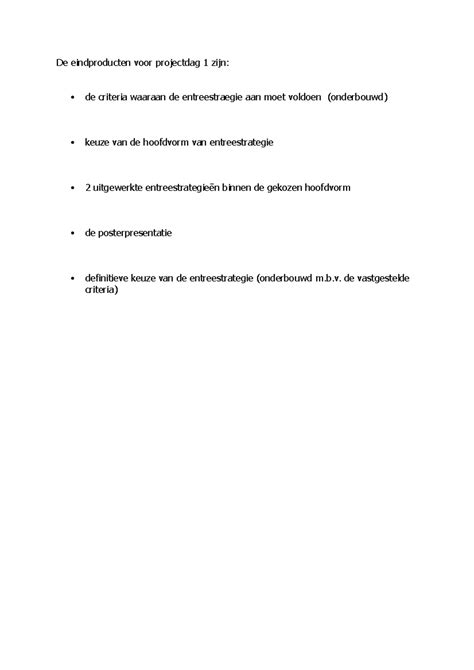 vastgestelde criteria