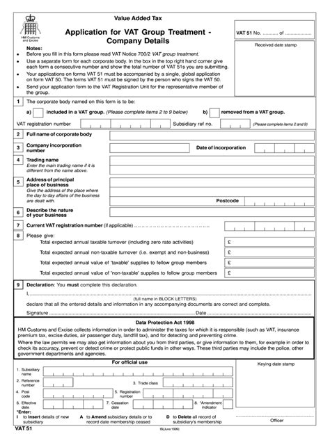 vat form 50 pdf