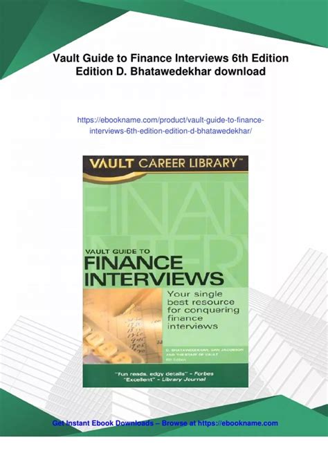 Vault Guide To Finance Interviews
