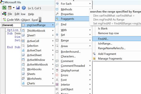 Vba Range Findall