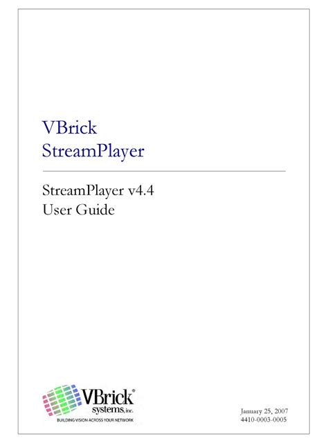 Read Vbrick Streamplayer User Guide 
