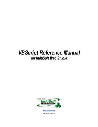 vbscript reference manual indusoft