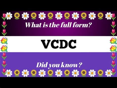 Vcdc Full Form
